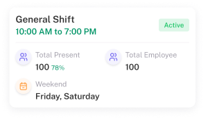 Worklybd attendance shift card